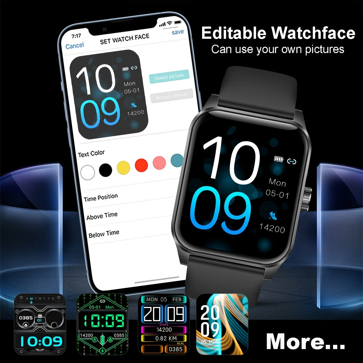 Coiusor Men'S Smart Watch - 4.7cm HD Full Touch Screen,
