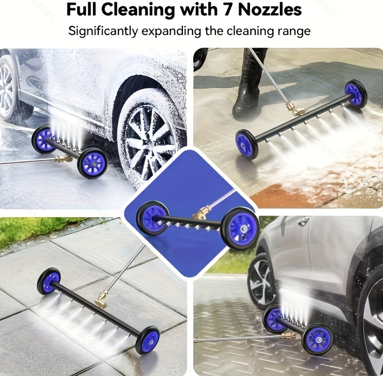 Blue High Pressure Washer for Chassis, 2-in-1 with 7-Hole Nozzle, 1/4" Quick Connect,, Lawn & Garden Tool