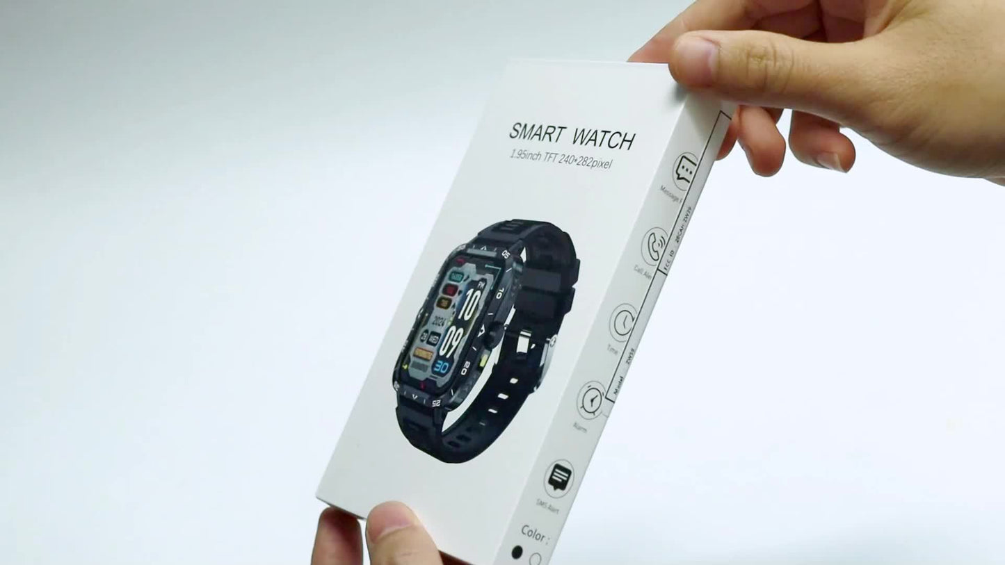 1.95-inch Smart Watch with LED Flashlight,
