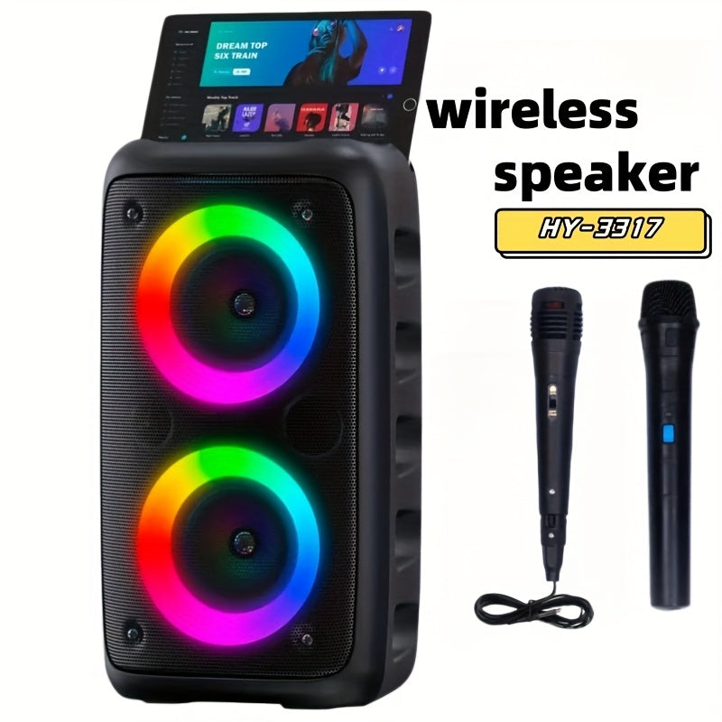 Portable Karaoke Machine with Dual Speakers