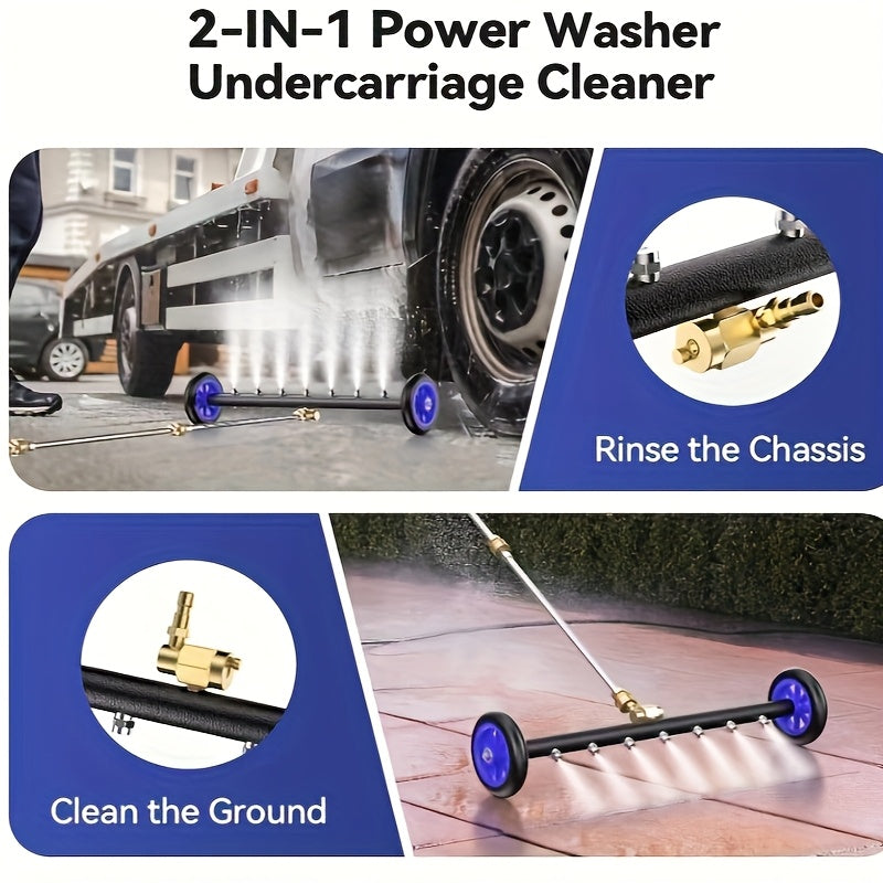 Blue High Pressure Washer for Chassis, 2-in-1 with 7-Hole Nozzle, 1/4" Quick Connect,, Lawn & Garden Tool