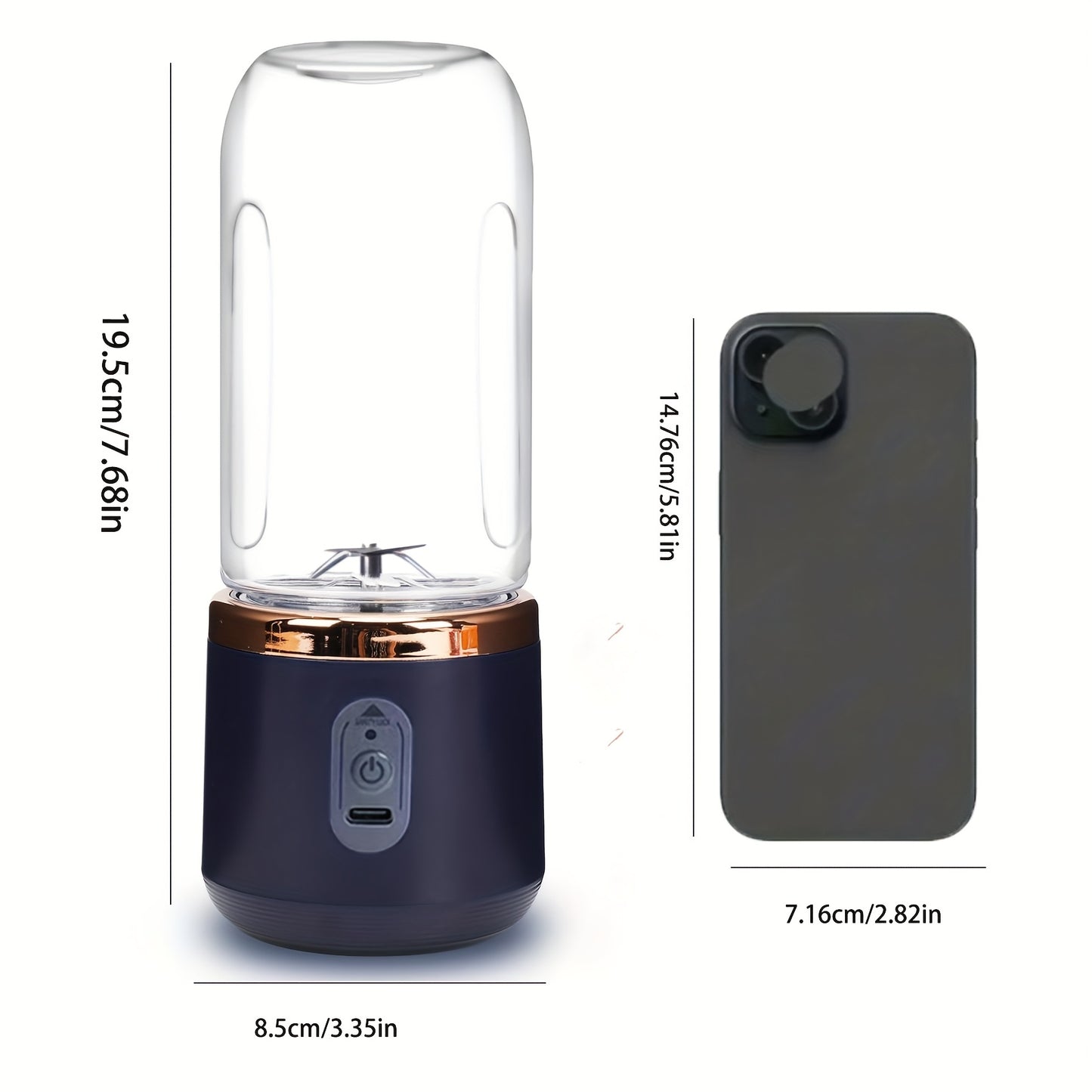 , Portable Milk Shake Blender - Travel Juice Blender