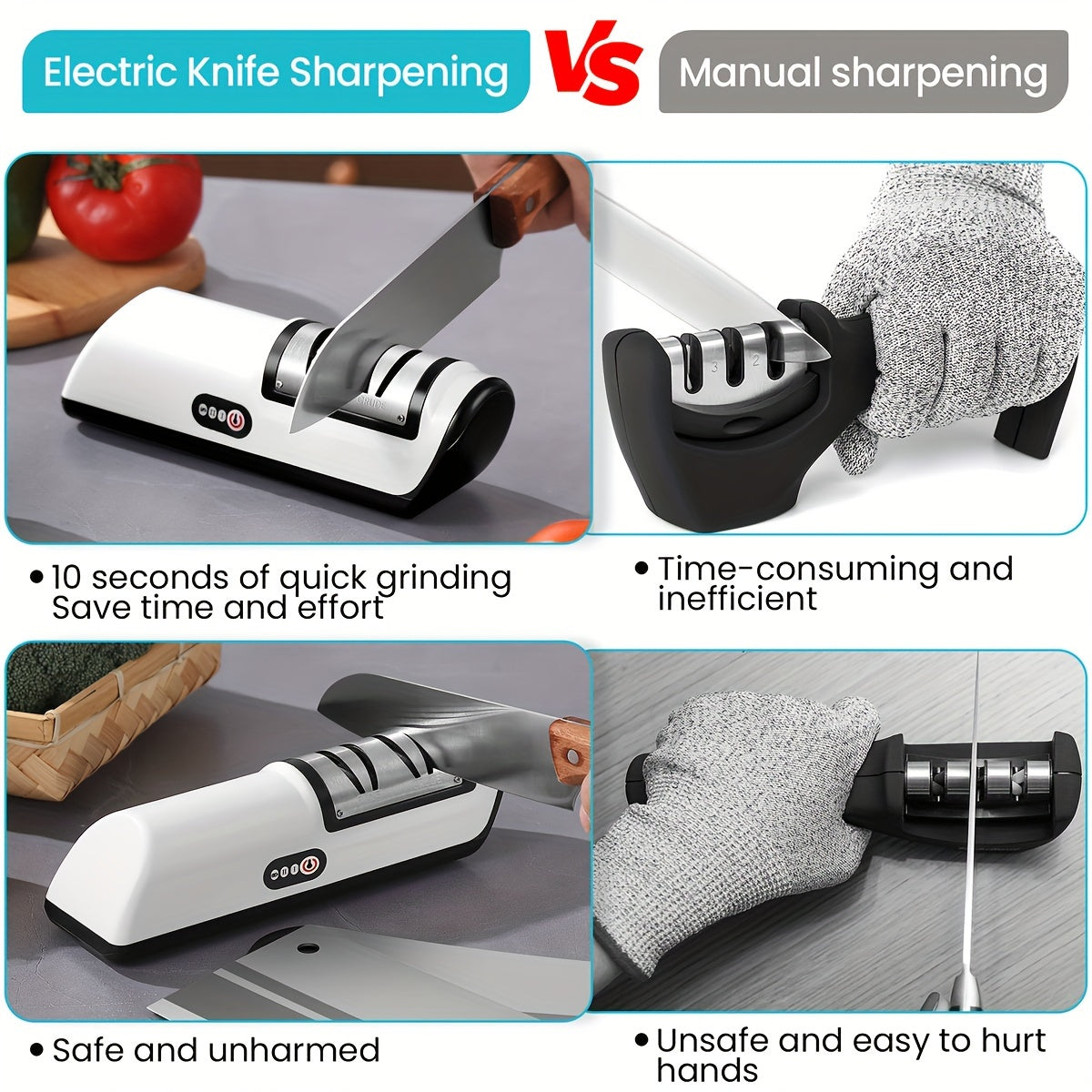 Professional USB Rechargeable Electric Knife Sharpener