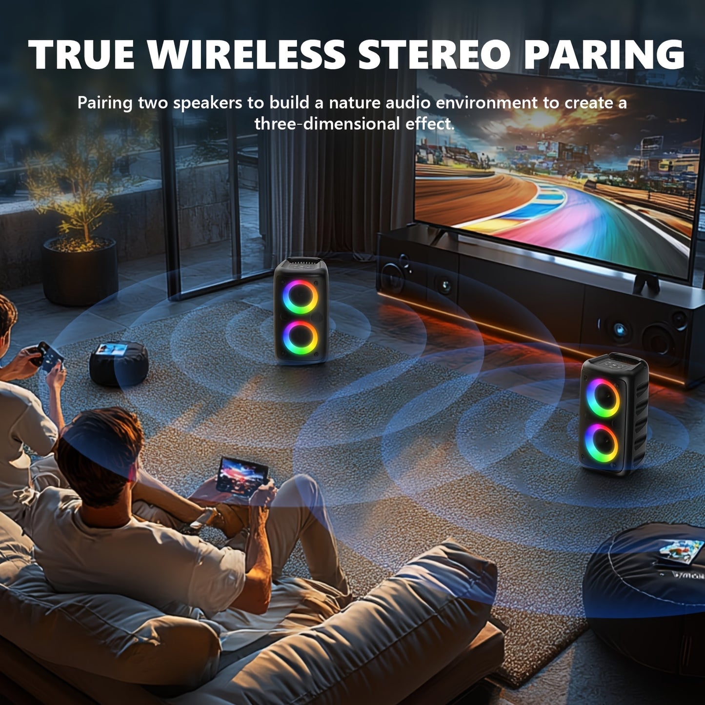 Portable Karaoke Machine with Dual Speakers