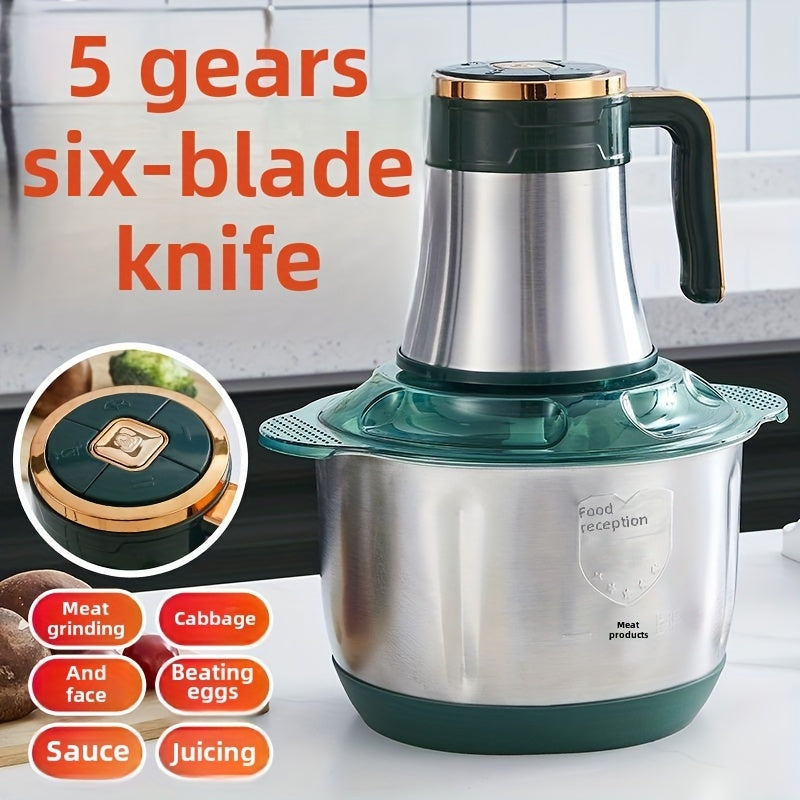 Electric Meat Grinder, Food Processor 5L Stainless Steel And Noodle Machine