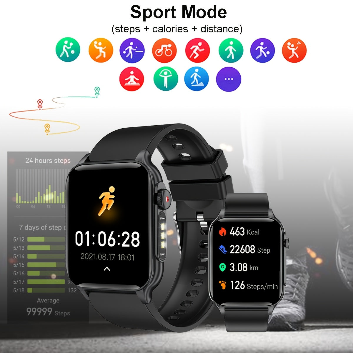 COIUSOR 2025 New 1.96-inch Large Screen Smartwatch