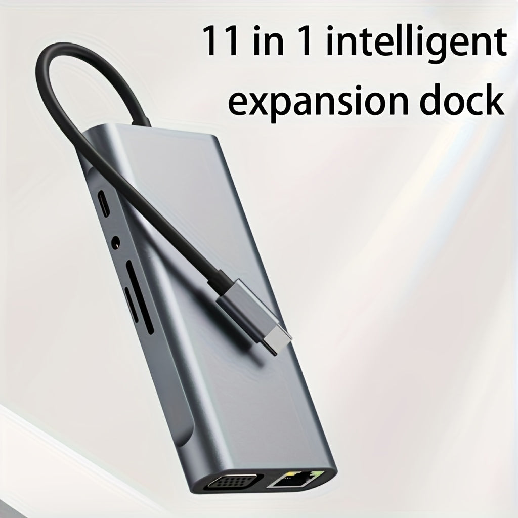 11-in-1 Type-C USB-C Expansion Dock with Multiple USB-C Ports