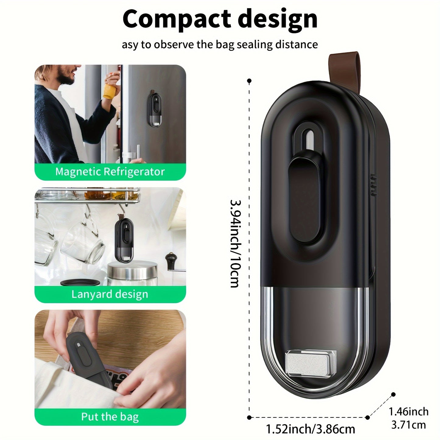 Portable 2-in-1 Heat Vacuum Sealer & Cutter Machine