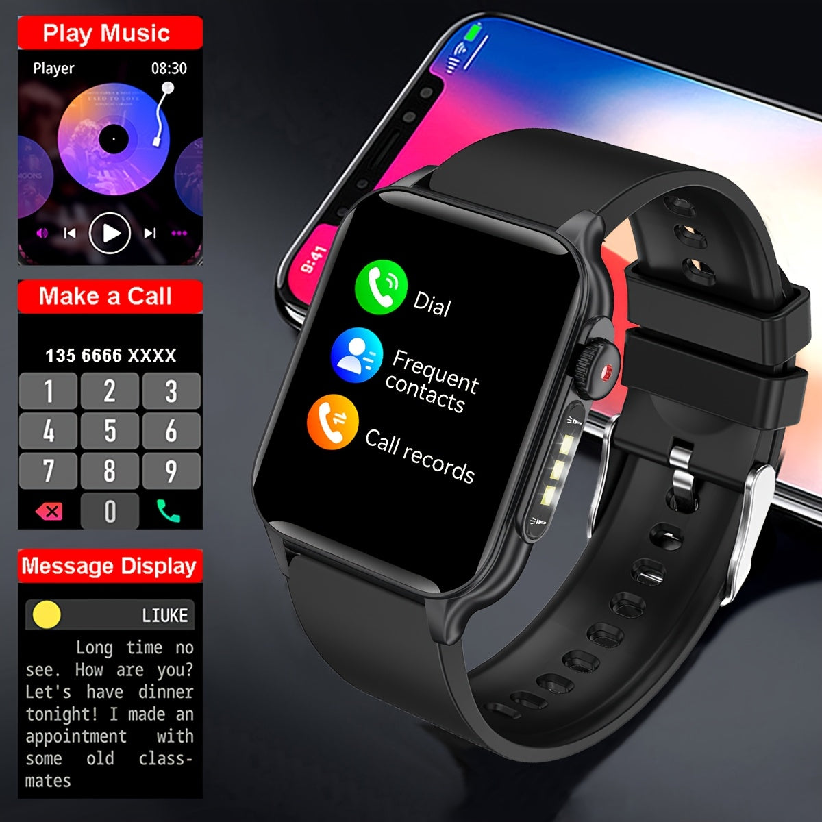 COIUSOR 2025 New 1.96-inch Large Screen Smartwatch