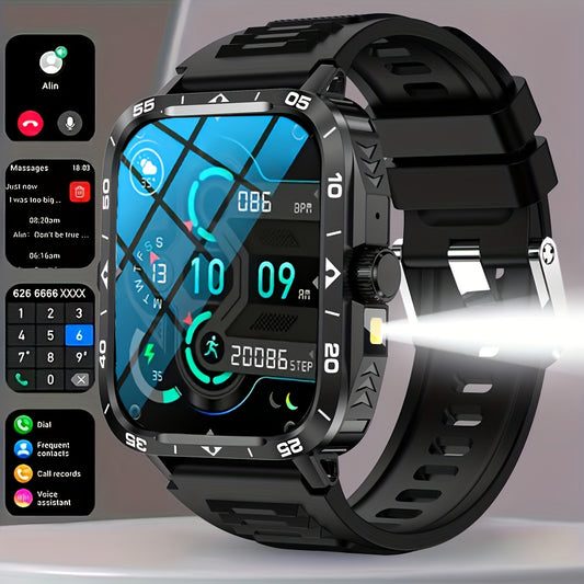 1.95-inch Smart Watch with LED Flashlight,