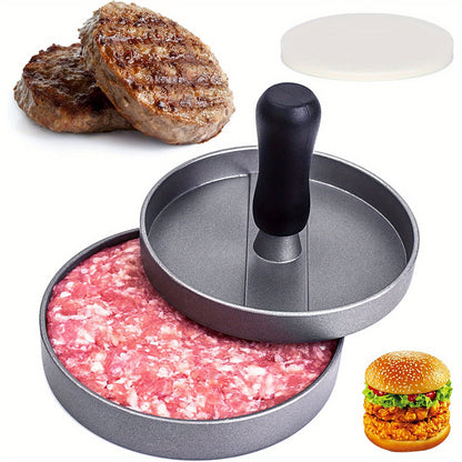 Burger Press 100 Patty Papers, Aluminum Non-Stick Hamburger Patty Maker Mold