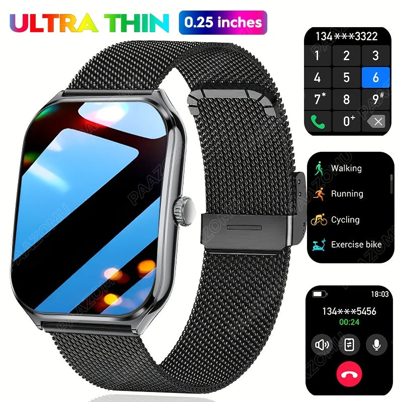 Ultra-Thin 4.98cm AMOLED Smartwatch - HD Resolution, High Quality, Wireless 5.0, Multi-Sport Tracker