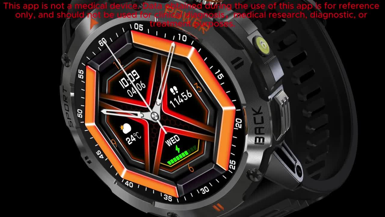 COIUSOR Men'S Smartwatch 1.53-Inch, Wireless Calling, LED Flashlight, Syncs Smartphone Information