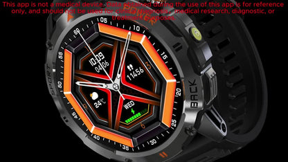 COIUSOR Men'S Smartwatch 1.53-Inch, Wireless Calling, LED Flashlight, Syncs Smartphone Information