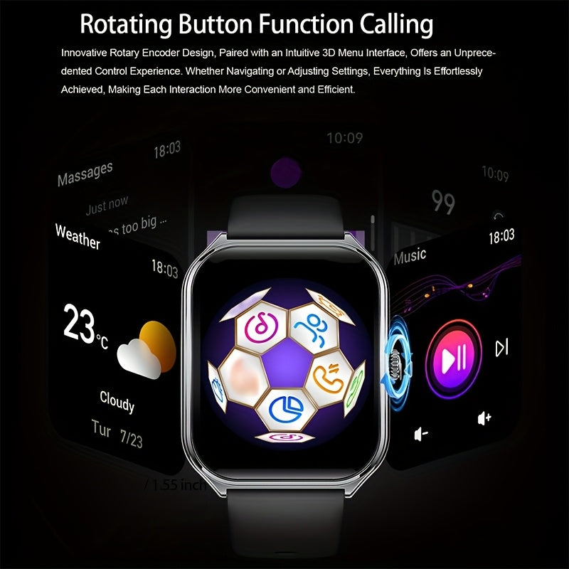 Ultra-Thin 4.98cm AMOLED Smartwatch - HD Resolution, High Quality, Wireless 5.0, Multi-Sport Tracker