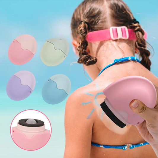Sunscreen Applicator - Portable Sunscreen Roller Sponge Applicator with Protective Cap