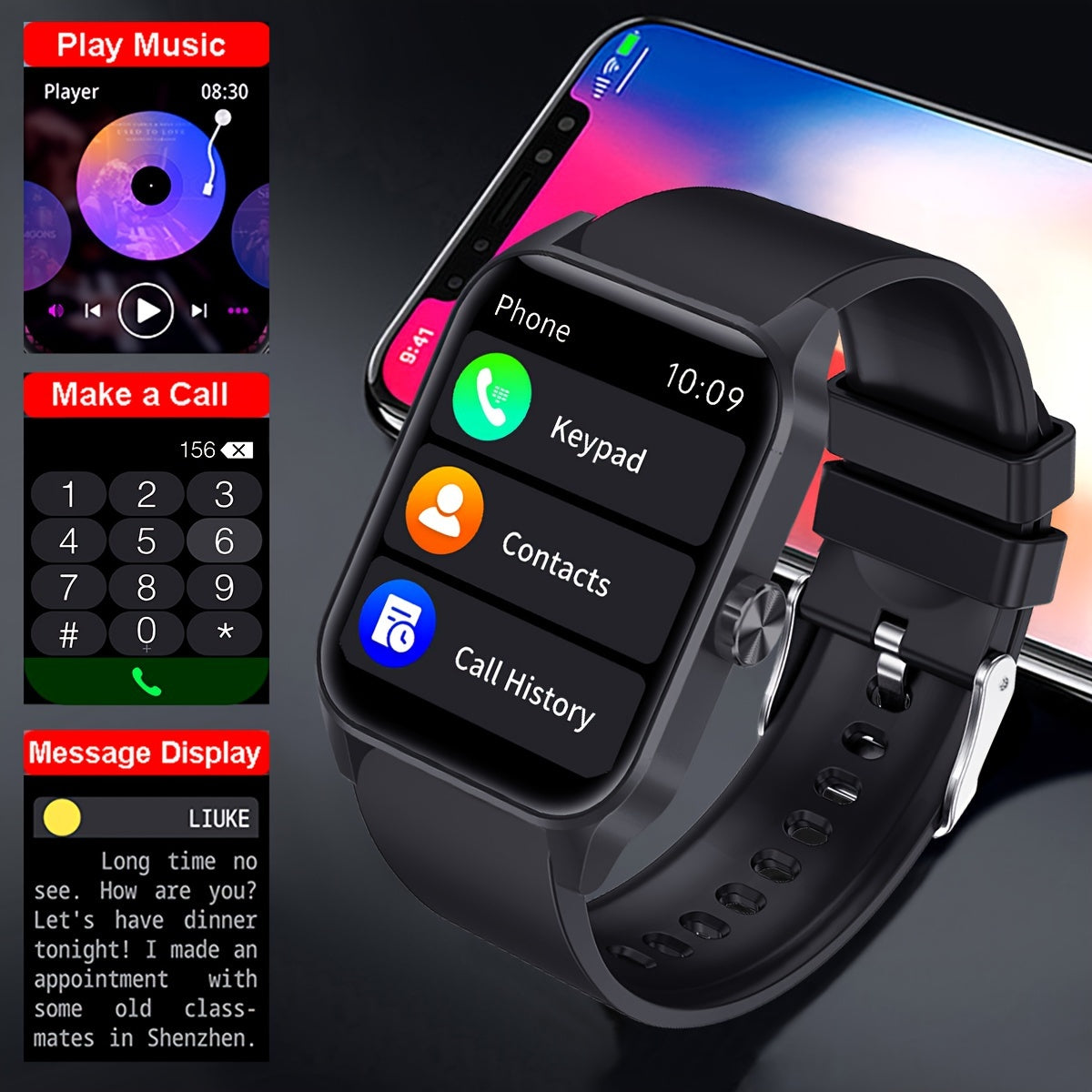Coiusor Men'S Smart Watch - 4.7cm HD Full Touch Screen,