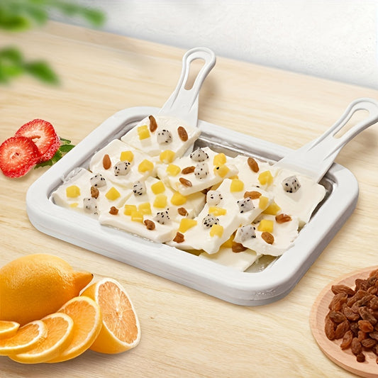 1pc Stainless Steel Manual Ice Cream Maker