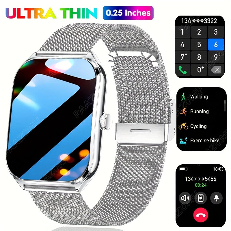 Ultra-Thin 4.98cm AMOLED Smartwatch - HD Resolution, High Quality, Wireless 5.0, Multi-Sport Tracker