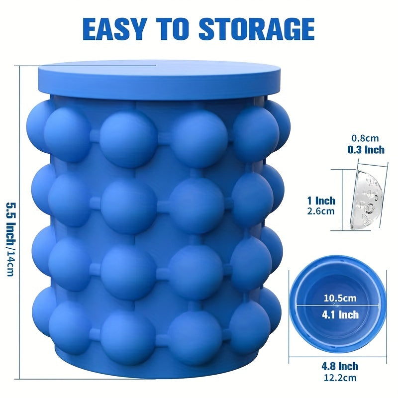 Large Silicone Ice Cube Tray Quick Freeze Ice Bucket