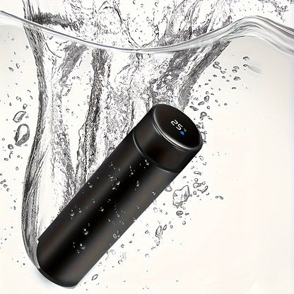 1pc 500ml/17oz Insulated Stainless Steel Temperature Display Water Cup