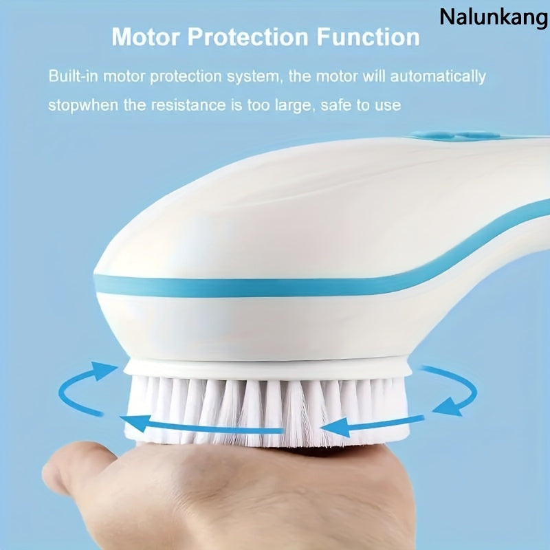 A Electric Bath Shower Brush with 6 Intensity Level Adjustments