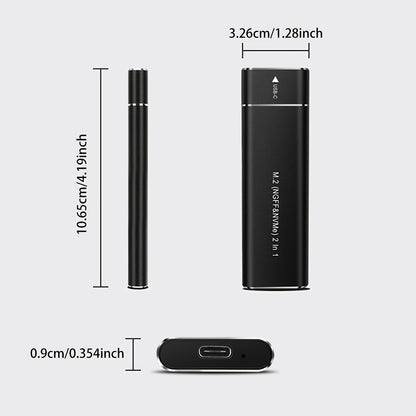 Dual-Protocol SATA/NVMe Hard Drive Enclosure