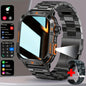 Brand New Stylish Square Men'S Outdoor Sports Smart Watch Wireless Call Flashlight AI Voice Assistant