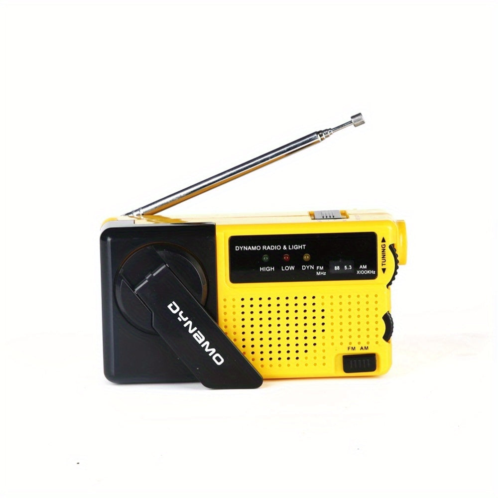Emergplan Classic Portable Mini Hand Crank Emergency Radio with LED Flashlight
