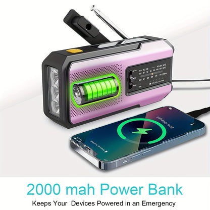 Daykit Emergency Hand Crank Radio with 3-LED Flashlight