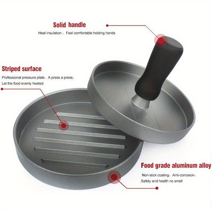 Burger Press 100 Patty Papers, Aluminum Non-Stick Hamburger Patty Maker Mold