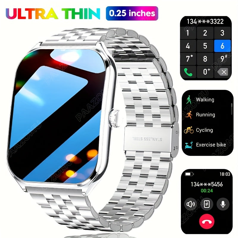 Ultra-Thin 4.98cm AMOLED Smartwatch - HD Resolution, High Quality, Wireless 5.0, Multi-Sport Tracker