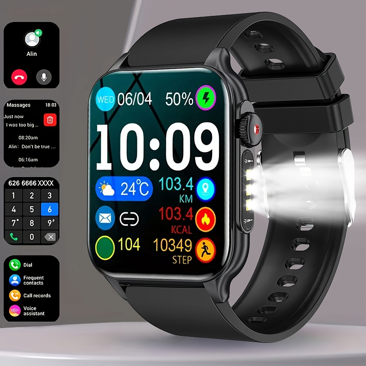 COIUSOR 2025 New 1.96-inch Large Screen Smartwatch