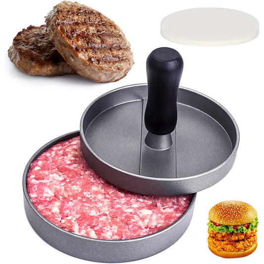 Burger Press 100 Patty Papers, Aluminum Non-Stick Hamburger Patty Maker Mold