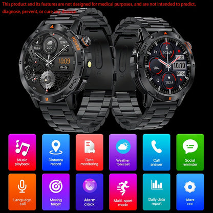 COIUSOR Men'S Smartwatch 1.53-Inch, Wireless Calling, LED Flashlight, Syncs Smartphone Information
