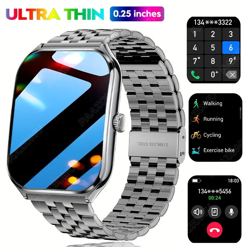 Ultra-Thin 4.98cm AMOLED Smartwatch - HD Resolution, High Quality, Wireless 5.0, Multi-Sport Tracker