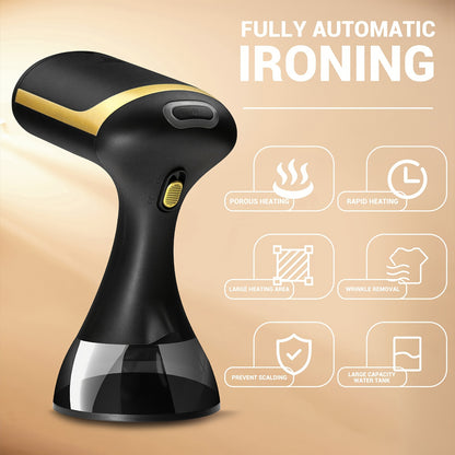 1500W Portable Garment Steamer - 230V, European Plug, Plastic, Wrinkle Removal for Clothes