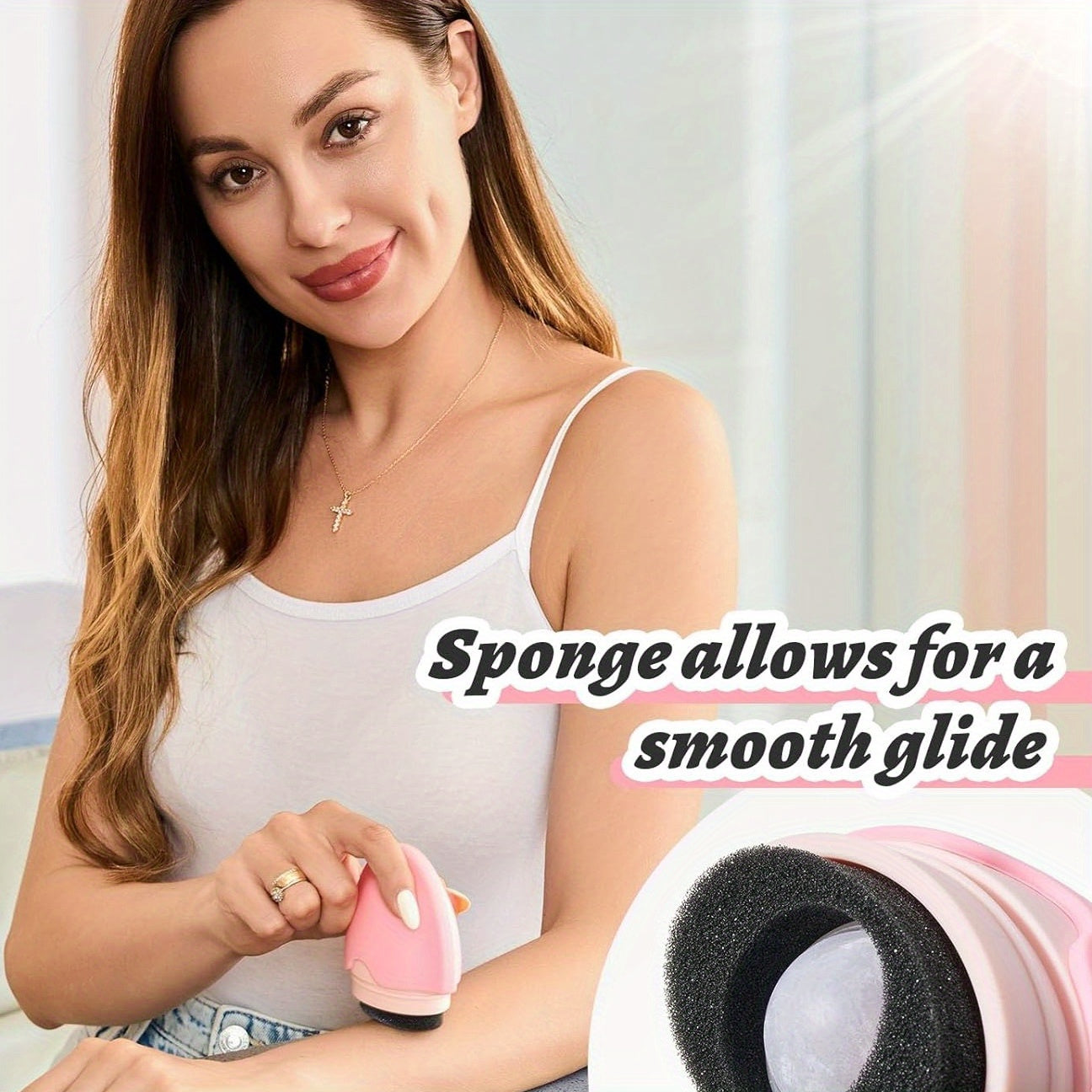 Sunscreen Applicator - Portable Sunscreen Roller Sponge Applicator with Protective Cap