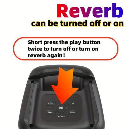 Portable Karaoke Machine with Dual Speakers