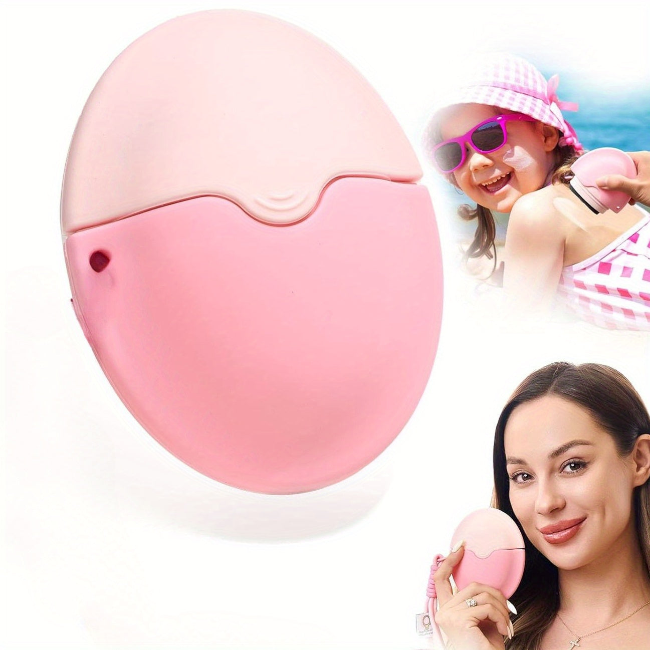 Sunscreen Applicator - Portable Sunscreen Roller Sponge Applicator with Protective Cap