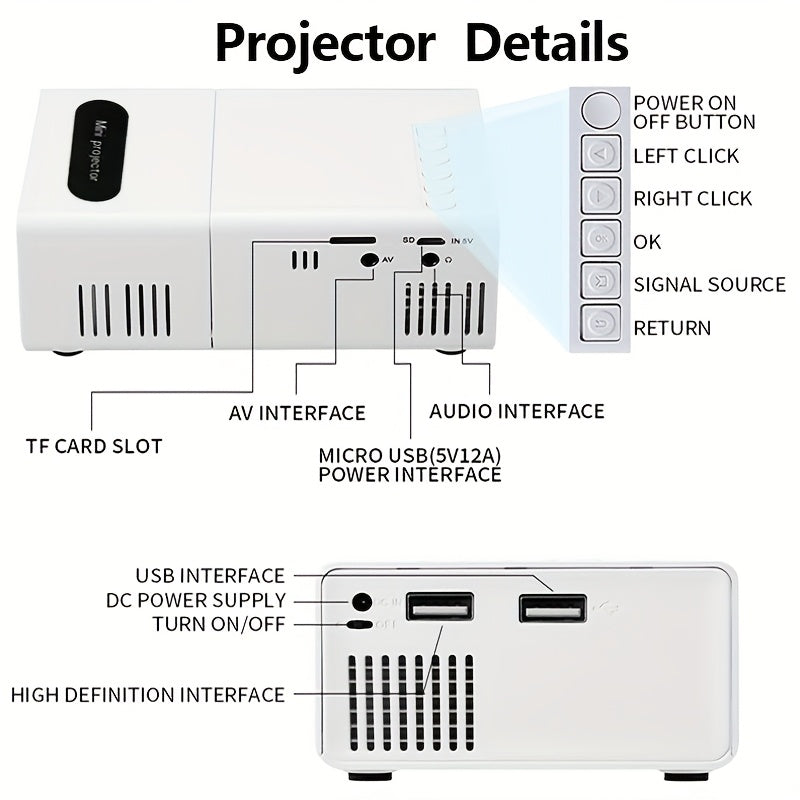 Mini Smart Portable Home Theater Projector