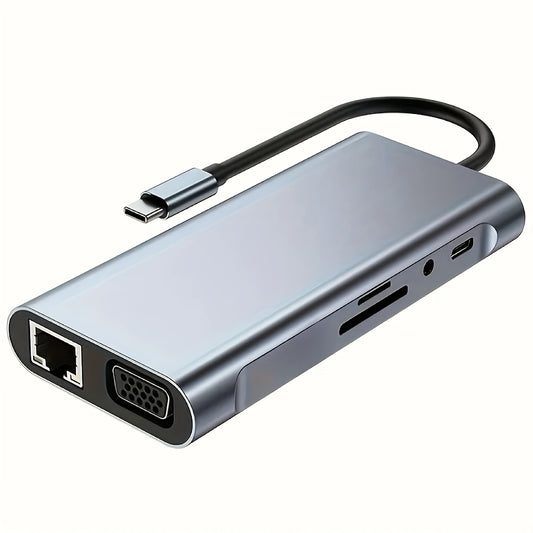 11-in-1 Type-C USB-C Expansion Dock with Multiple USB-C Ports