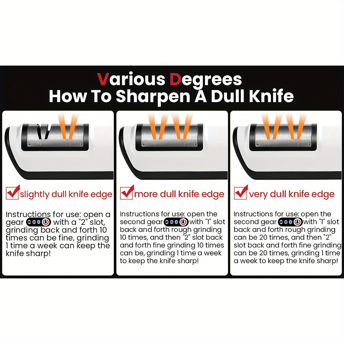 Professional USB Rechargeable Electric Knife Sharpener