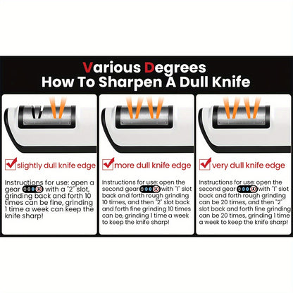Professional USB Rechargeable Electric Knife Sharpener