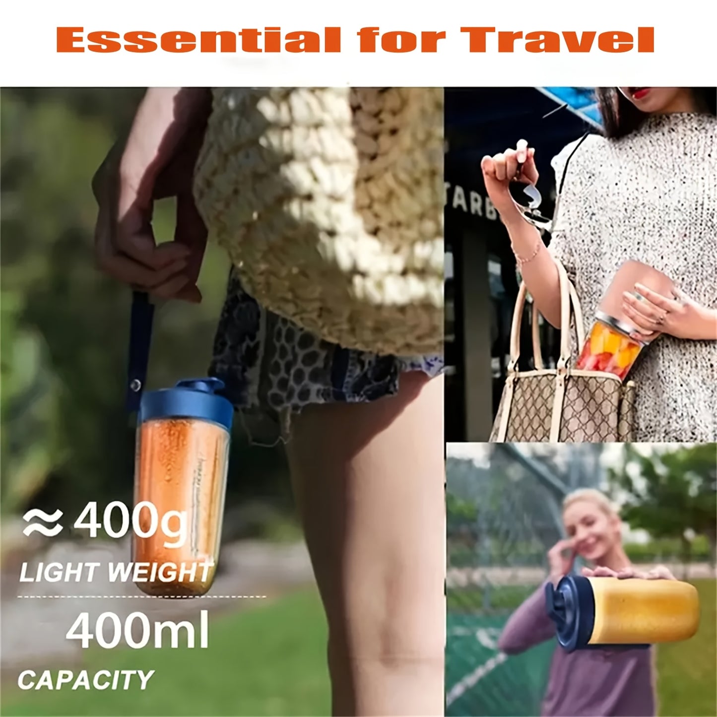 , Portable Milk Shake Blender - Travel Juice Blender