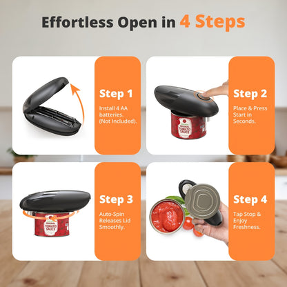 Automatic Can Opener with Smooth Edges