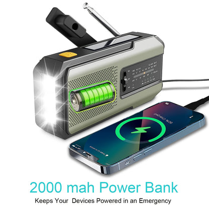 Daykit Emergency Hand Crank Radio with 3-LED Flashlight