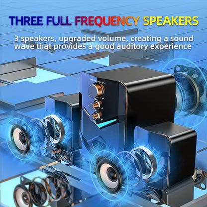 High-Quality 2.1 Stereo Desktop Speaker with LED Ambient Lighting