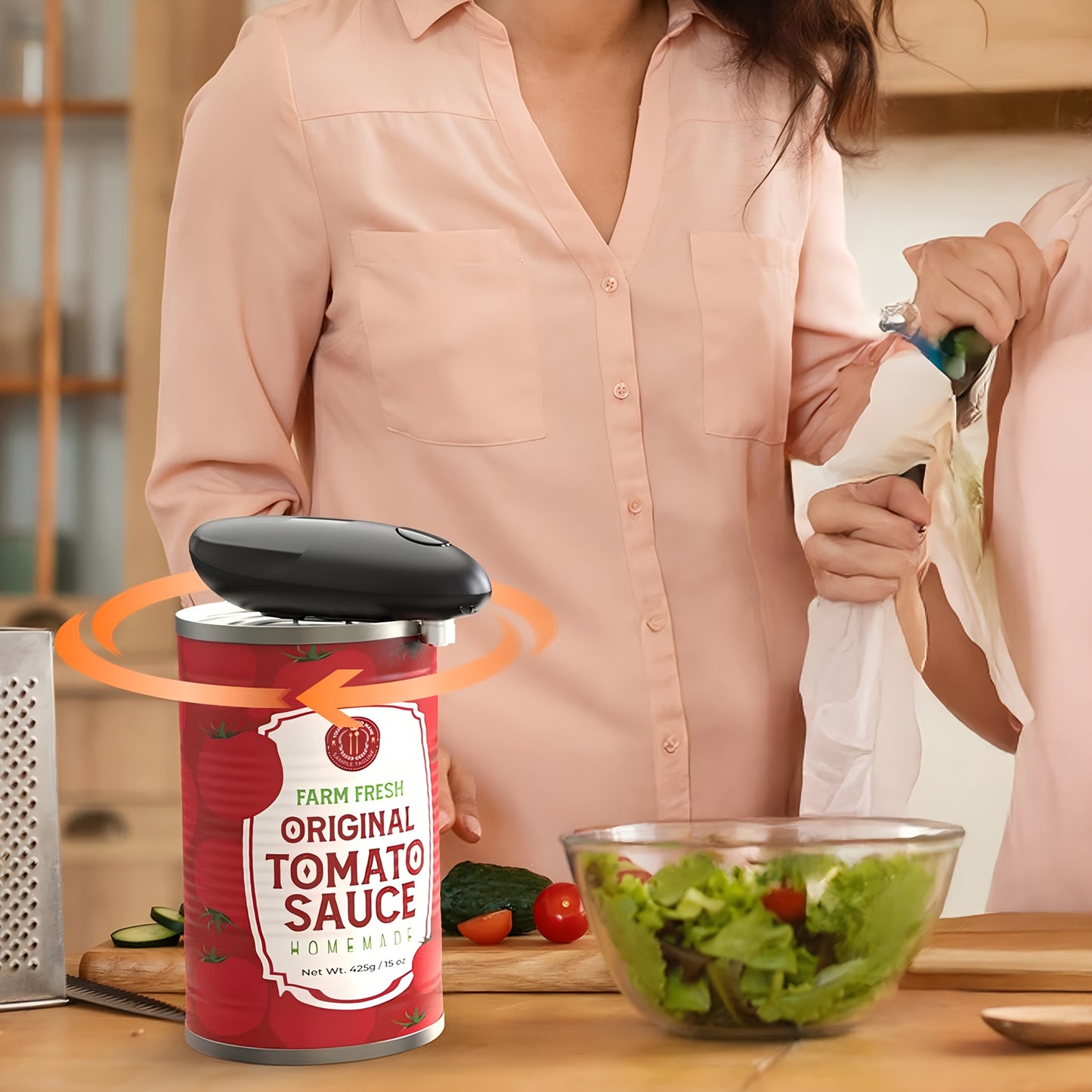 Automatic Can Opener with Smooth Edges