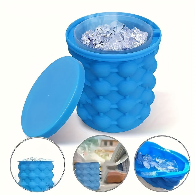 Large Silicone Ice Cube Tray Quick Freeze Ice Bucket